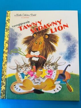 A Little Golden Book Classic Tenggren’s Tawny Scrawny Lion 1980 Hardcover Book